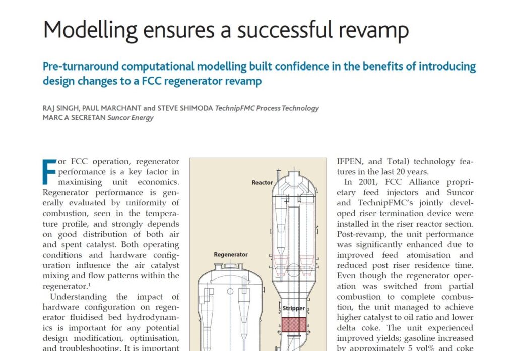 TechnipFMC Published In November 2020 Issue of PTQ Revamps | CPFD Software