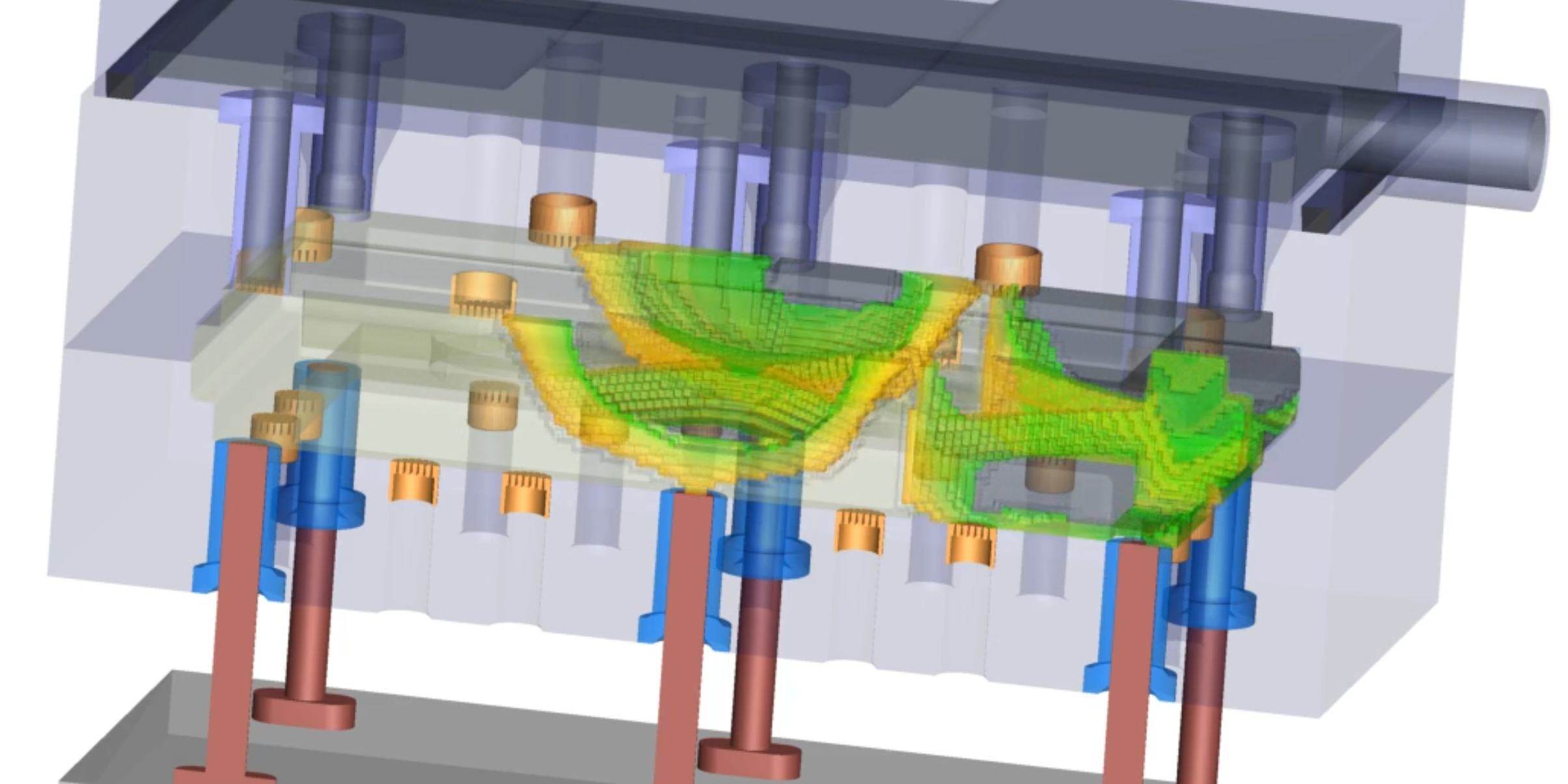 Cold Box Curing, Gas and Air Progress Inside Tool | CPFD Software